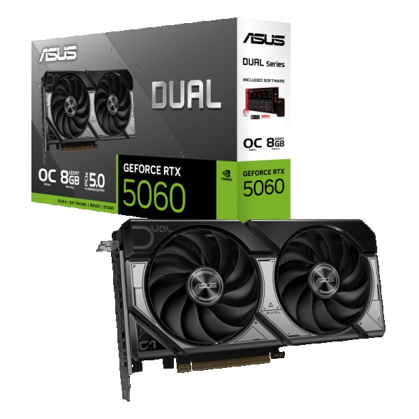 TARJETA DE VIDEO ASUS DUAL RTX5060 O8G AD 8GB GDDR7 - AVANCED EDITION