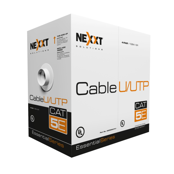 CAJA DE CABLE DE RED NEXXT UTO CAT5E - 102M - GRAY - 4P 25AWG CMX