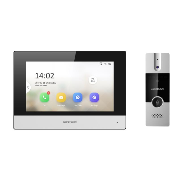 Kit video portero hybrido Hikvision with 1 indoor station