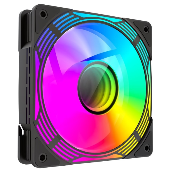 VENTILADOR GAMEMAX 120MM DUAL-RING-INFINITY BK P/N FN12A-C8I-RBLACK