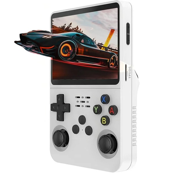 CONSOLA PORTATIL R36S DE 128GB WHITE CON JUEGOS PREINSTALADOS