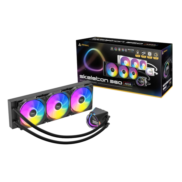 REFRIGERACION LIQUIDA ANTEC SKELETON 360 ARGB BK P/N 0-761345-40066-4