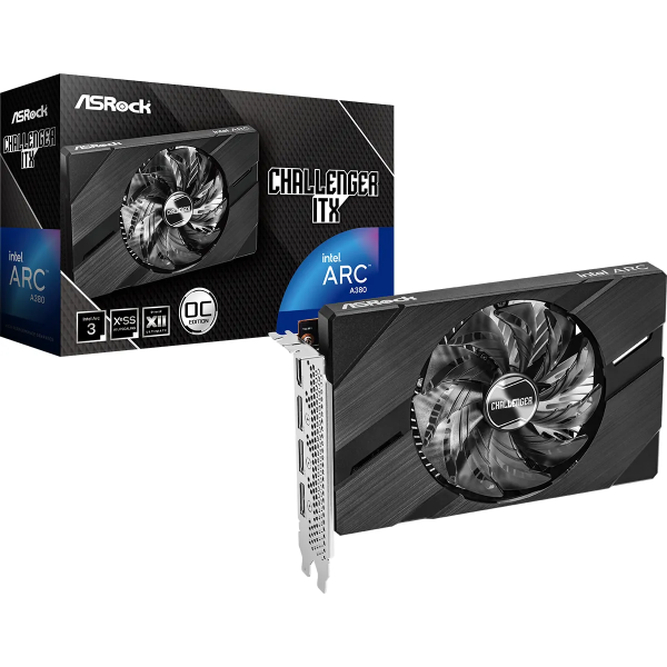TARJETA DE VIDEO ASROCK INTEL ARC 6GB A380 CLI 6GO P/N 90-GA3KZZ-00UANZ