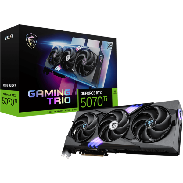 TARJETA DE VIDEO MSI GEFORCE RTX 5070TI 16GB GAMING TRIO OC 256BIT GDDR7 P/N 912-V531-272