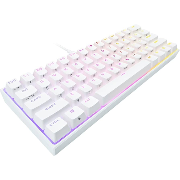 Teclado Gamer CORSAIR K65 RGB MINI 60% BLANCO  CHERRY MX Speed P/N CH-9194114-NA