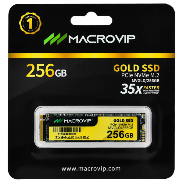 SSD MACROVIP M.2 256GB  GOLD NVMe PCIE GEN3X4 - MVGLD/256GB
