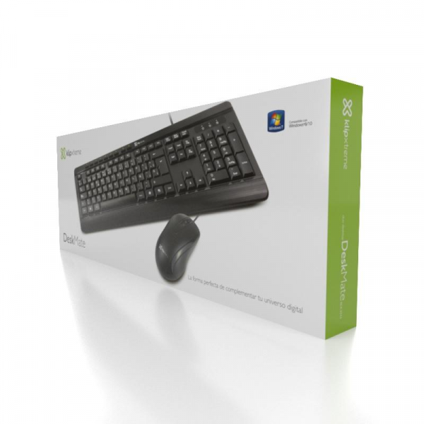 KIT TECLADO Y MOUSE DESKMATE USB KLIP EXTREME P/N KCK-251S