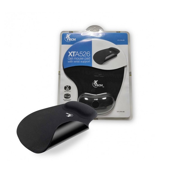 MOUSE PAD XTECH GEL CON APOYA MUÑECA NEGRO P/N XTA-526
