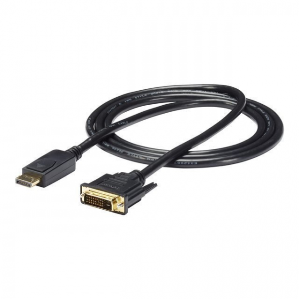 CABLE 1,8M ADAPTADOR DE VíDEO DISPLAYPORT A DVI - CONVERSOR - MINI DP MACHO - DVI-D MACHO - HASTA 1920X1200 - PASIVO - NEGRO - CABLE DEL MONITOR - DVI-D (M) A DISPLAYPORT (M) - 1.8 M - NEGRO