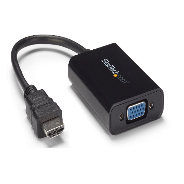 CONVERSOR DE VIDEO Y AUDIO HDMI A VGA STARTECH - HDMI (M) A HD-15 (VGA), MINICONECTOR, MICRO-USB TIPO B (H)  P/N HD2VGAA2