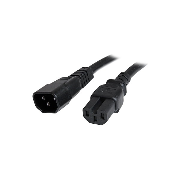 CABLE DE ALIMENTACION ADAPTADOR IEC C14 A IEC C15 PARA SERVIDOR O UPS - IEC 60320 C14 A IEC 60320 C15 - CA 250 V - 90 CM P/N PXTC14C153