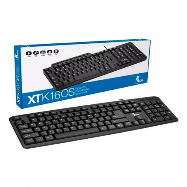 TECLADO BASICO USB XTECH - SPANISH NEGRO P/N XTK-160S