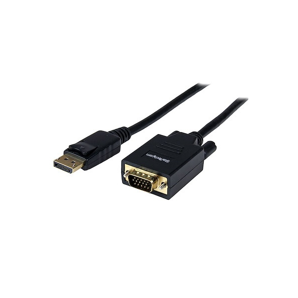 ADAPTADOR CONVERSOR DISPLAYPORT A VGA STARTECH - ACTIVO DP - MACHO A MACHO - 1920X1200 - 1080P - DISPLAYPORT (M) A HD-15 (VGA) (M) - 1.83 M P/N DP2VGAMM6B
