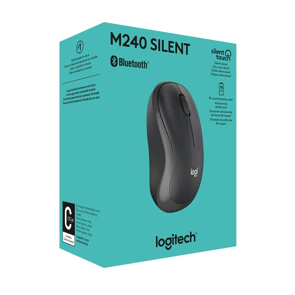 MOUSE LOGITECH  M240 Silent Bluetooth GRAFITO P/N 910-007113