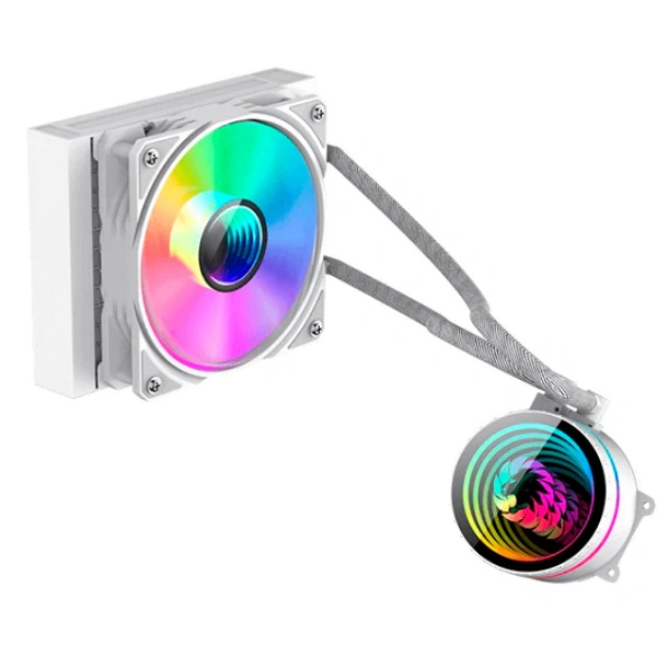 SISTEMA DE REFRIGERACION LIQUIDA GAMEMAX WATERCOOLING ICEBURG 120 INFINITY WHITE ( s1700 ready y AM5 ) P/N ICEBURG-120-INFINITY-WH