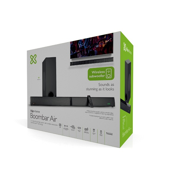 BARRA DE SONIDO KLIP XTREME BoomBar Air 2.1ch 200W Wireless Subwoofer P/N KSB-301