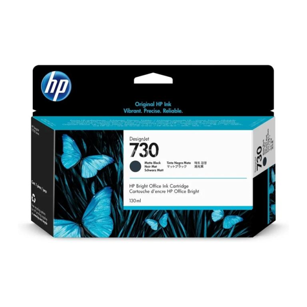 Tinta original HP 130ml Matte Black DesignJet Ink Cartridge - P2V65A