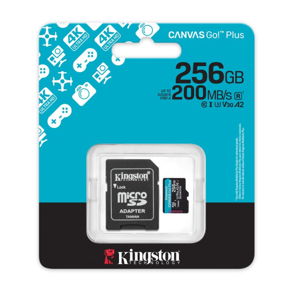 256GB microSDXC Canvas Go Plus Gen4 200MB/s A2 U3